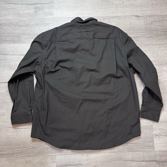 Duluth Trading Co Mens Flex Fire Hose Heavy Canvas Shirt Work Wear Gray Size XL - Picture 8 of 8